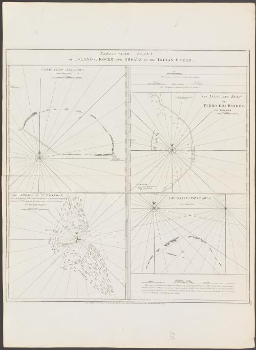 Particular plans of islands, rocks, and shoals in the Indian Ocean [cartographic material]