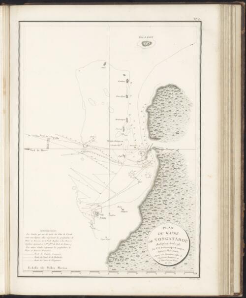 Plan du havre de Tongatabou redige en avril 1793 [cartographic material] / par C.F. Beautemps-Beaupre, ingenieur-hydrographe, d'apres ses operations, celles de l'ingenieur Jouvency et le plan leve par Cook en 1777