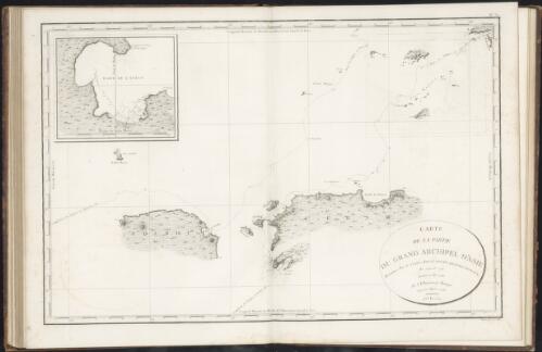 Carte de la partie du grand archipel d'Asie, reconnue par le contre-amiral Bruny-Dentrecasteaux; en 1792 et 1793 [cartographic material] / levee et dressee par C.F. Beautemps-Beaupre, ingenieur hydrographe, 2eme feuille