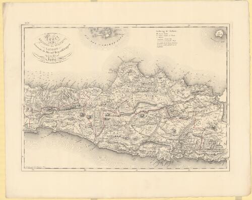 Kaart van Keizers en Sultans landen benevens de Strand Regentschappen op het Eiland Java [cartographic material]