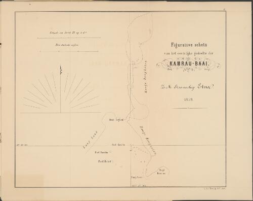 Figurative schets van het oostelijke gedeelte der Kamrau-Baai [cartographic material] : Z.M. stoomschip Etna, 1858