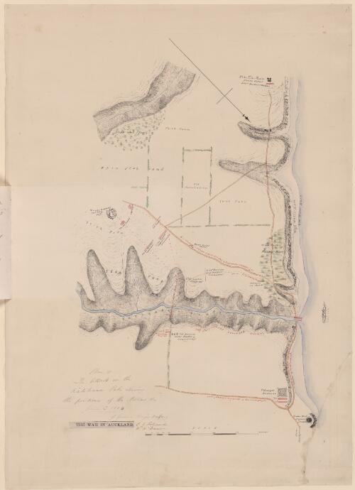 Plan of the attack on the Katikara pak shewing the positions of the troops &c, June 4th 1863 [cartographic material] / G. Greaves Major DAQMG, C.G. Foljambe, W.W. Browne