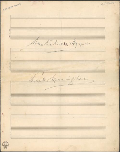 Australian hymn [music] / Charles Kenningham