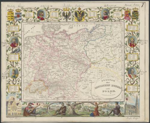 Staaten des Deutschen Bundes nebst Polen [cartographic material] / H. Leutemann sc