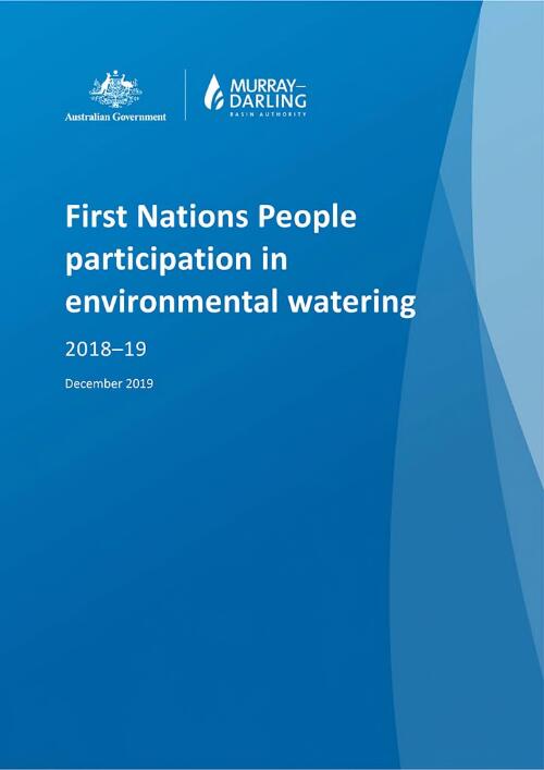 First Nations people participation in environmental watering 2018-19