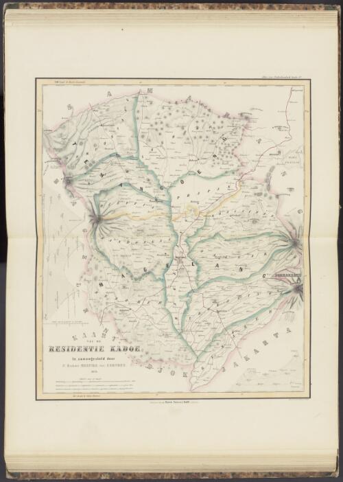 Kaart van de Residente Kadoe, 1855 [cartographic material] / te zamengesteld door P. Baron Melvill van Carnbee ; geteekd. Cronenberg & Wolff