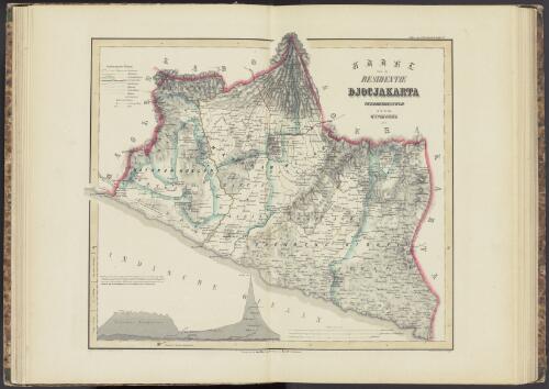 Kaart van de Residentie Djocjakarta, 1857 [cartographic material] / tezamengesteld door W.F. Versteeg ; geteek. Cronenberg en Wolff