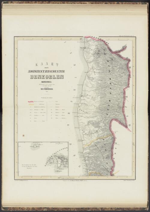 Kaart van de adsistent residentie Benkoelen, noorderdeel, 1860 [cartographic material]