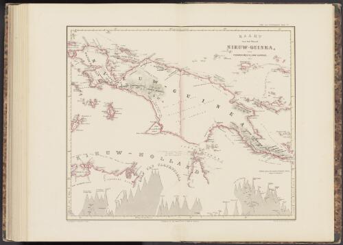 Kaart van het Eiland Nieuw-Guinea, 1853 [cartographic material] / door P. Baron Melvill van Carnbee ; geteek. d. Cronenberg en Wolff