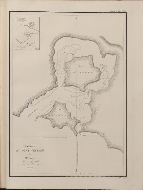 Esquisse du Port Western [cartographic material] / par Mr. Faure, ingenieur-geographe, d'apres ses operations et celles de Mr. Milius, Offer de Marine (Avril 1802)