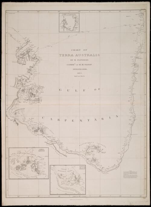 Chart of Terra Australis. Sheet II, North coast [cartographic material] / by M. Flinders, Commr. of H.M. Sloop Investigator, 1802-3