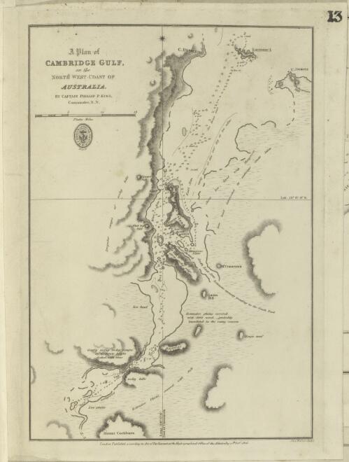 A plan of Cambridge Gulf, on the north west coast of Australia [cartographic material] / by Captain Phillip P. King, Commander, R.N