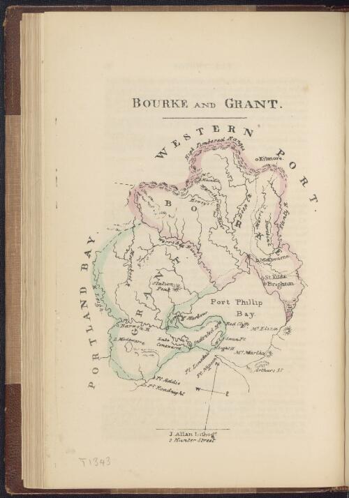 Bourke and Grant [cartographic material] / [William Henry Wells] ; J. Allan, Lithog