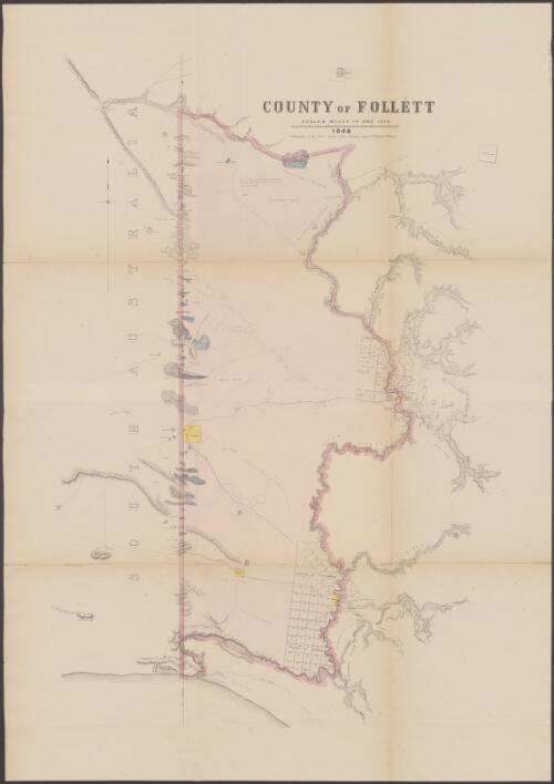 County of Follett [cartographic material] / lithographed at the Crown Lands Office, Melbourne, August 1st., 1866 by C. McKeand