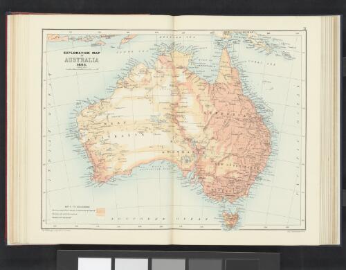 Exploration map of Australia 1890 [cartographic material] / John Bartholomew & Co