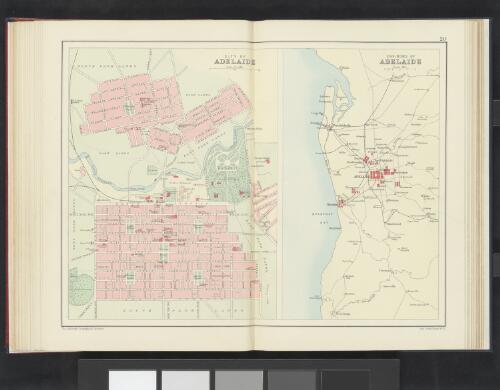 City of Adelaide ; Environs of Adelaide [cartographic material] / John Bartholomew & Co