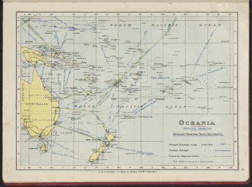 Oceania [cartographic material] : showing principal trade routes etc