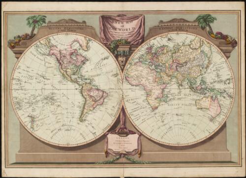 A new map of the world, with Captain Cook's tracks, his discoveries and those of the other circumnavigators [cartographic material] / W. Palmer fc