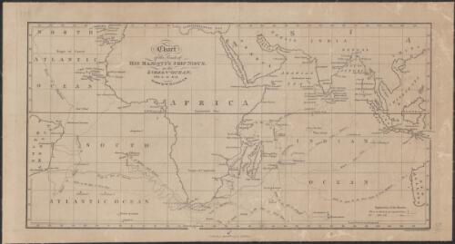 Chart of the route of His Majesty's ship Nisus in the Indian Ocean, 1810.11. 12 & 13 [cartographic material] / drawn by W.M. Cobb R.N
