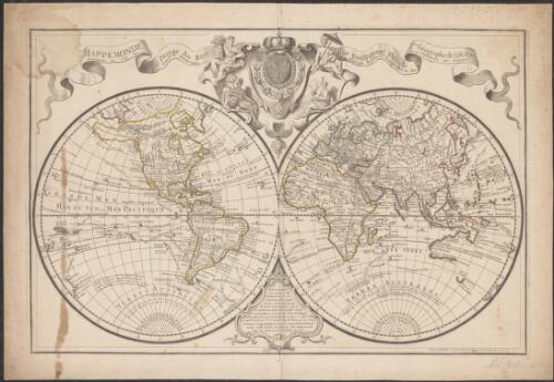 Mappemonde a l'usage du Roy [cartographic material] : augmentʹee en 1755 des nouv.lles dʹecouvertes / par Guillaume Delisle, 1er. Gʹeographe de S.M. 1720 ; par Philippe Buache, 1er. Gʹeographe du Roi et de l'Acadʹemie des Sçiences