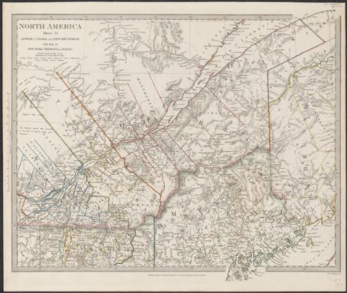 North America. Sheet II, Lower-Canada and New Brunswick with part of New-York, Vermont and Maine [cartographic material] / J. & C. Walker, Sc