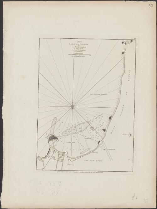 Plan of the harbour of Colombo, on the west coast of Ceylon [cartographic material] : in 6D. 46M. north latitude from Vankeulen
