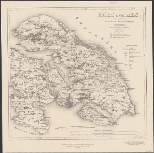 Kort over Als [cartographic material] / udfort og udgivet af Oberstlieutenant J.H. Mansa, R. af D. og S. Sv