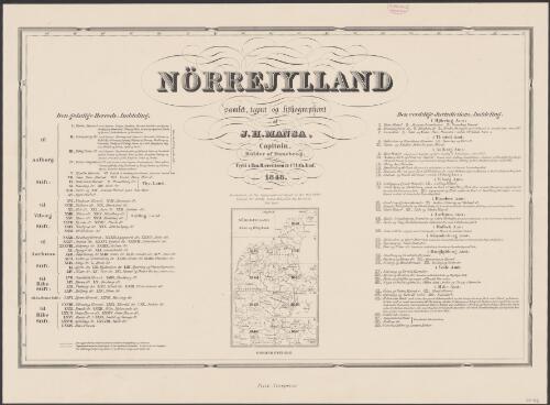 Nörrejylland [cartographic material] / samlet, tegnet og lithographeret af J.H. Mansa, Capitain, Ridder af Danebrog