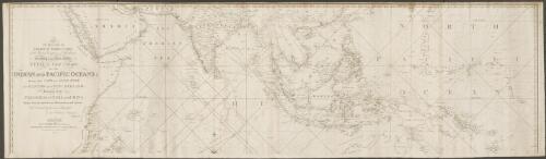 To the honorable the Court of Directors of the United Company of Merchants trading to the East Indies, Steel's new chart of the Indian and Pacific Oceans [cartographic material] : from the Cape of Good Hope to Canton and New Zealand, including all the passages to India and China / drawn from the most recent observations and surveys by Steel & Co