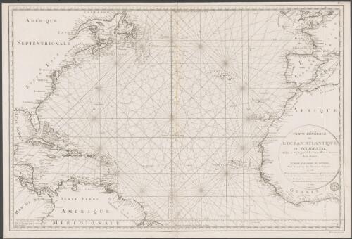 Carte générale de l'Océan Atlantique ou Occidental, [cartographic material] dressée au Dépôt général des cartes, plans, et journaux de la marine ; et publiée par ordre du Ministre pour le service des vaisseaux français en 1786