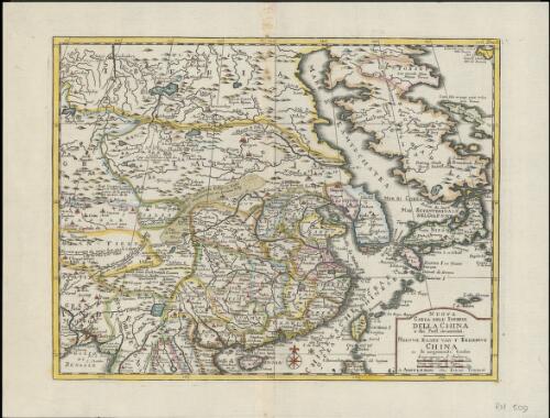Nuova carta dell'Imperio della China e dei Paesi circonvicini [cartographic material] = Nieuwe kaart van t Keizerryk China en de aangrensende Landen