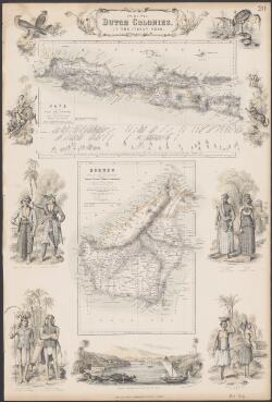 Principal Dutch colonies in the Indian seas. Java according to Van de ...