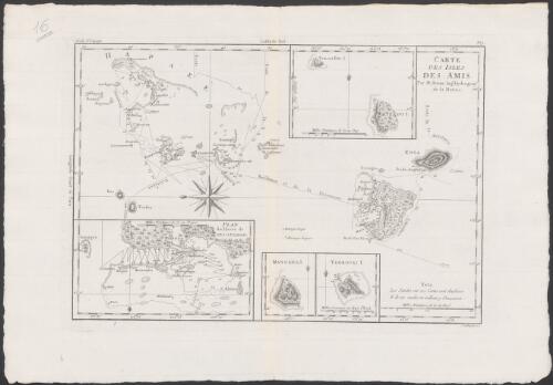 Carte des Isles des Amis [cartographic material] / par M. Bonne, Ingénieur-Hydrographe de la Marine ; Scattaglia, sc
