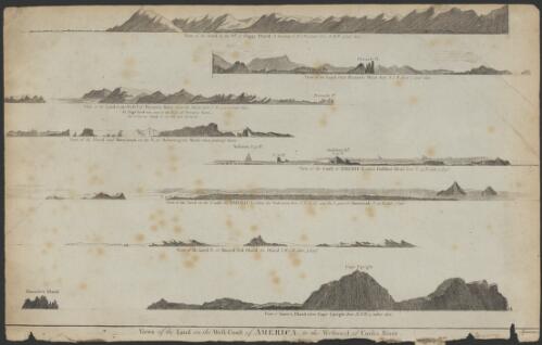 Views of the land on the west coast of America to the westward of Cooks River [cartographic material] / Sparrow, sc