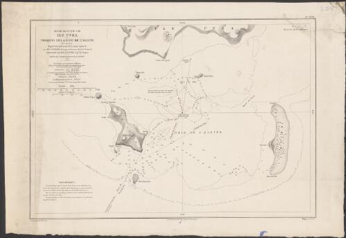 Océan Pacifique Sud, Ile Uvea. Croquis de la Baie de l'Allier [cartographic material] : levé en 1872 d'après les ordres de Mr. le C.A. de Lapellin par Mr. A. Pailhès Enseigne de Vaisseau à bord du vaudreuil commandé par Mr. A. Lefèvre, Capne. de Frégate / Dépôt des cartes et plans de la marine 1875 ; gravé par E. Morieu