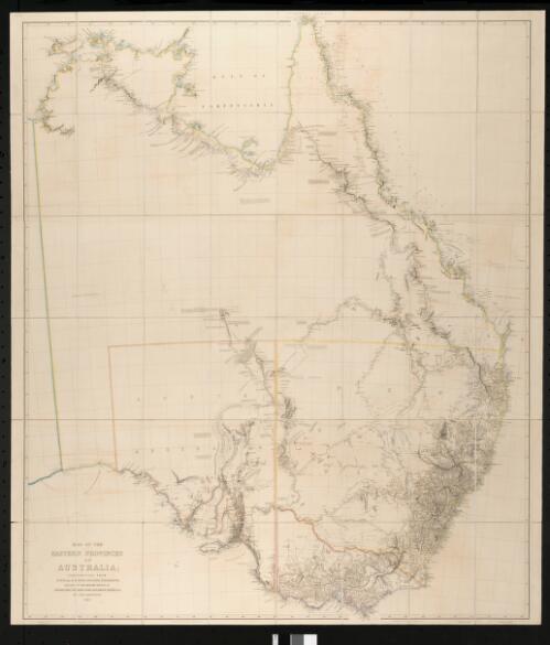 Map of the eastern provinces of Australia [cartographic material] : constructed from official & other original documents. Adjusted to the maritime surveys of Flinders, King, Wickham, Stokes, Blackwood, Stanley, &c &c. / by John Arrowsmith