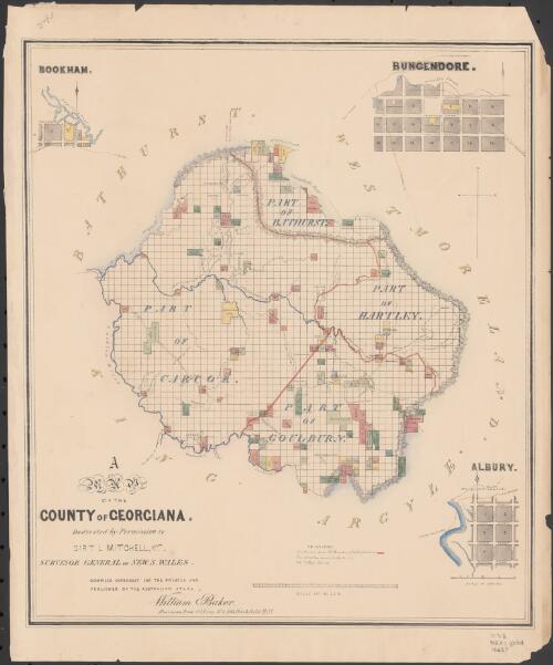 A map of the county of Georgiana [cartographic material] / compiled expressly for the printer and publisher of the Australian atlas, William Baker