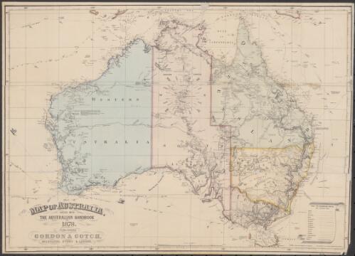 Map of Australia [cartographic material] : issued with The Australian handbook for 1878
