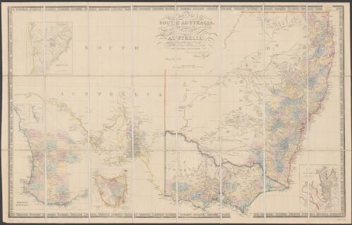 Map of South Australia, New South Wales, Van Diemens Land, and settled parts of Australia [cartographic material] / respectfully dedicated to Major Sir T.L. Mitchell Kt. D.C.L. F.G.S. &c Surveyor General for New South Wales by his much obliged servant James Wyld, Charing Cross East