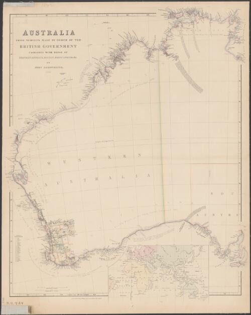 Australia from surveys made by order of the British Government combined with those of D'Entrecasteaux, Baudin, Freycinet &c. &c. [cartographic material] / by John Arrowsmith, 1842