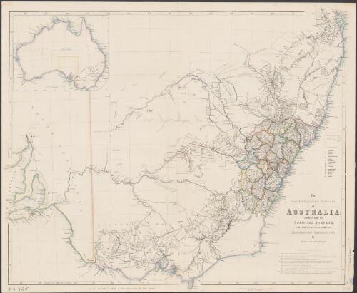 The south eastern portion of Australia [cartographic material] / compiled from the colonial surveys, and from details furnished by exploratory expeditions, by John Arrowsmith