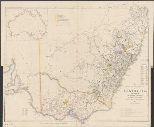The south eastern portion of Australia [cartographic material] / compiled from the colonial surveys, and from details furnished by exploratory expeditions, by John Arrowsmith