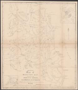 Baker's map of Moreton Bay and part of the Darling Downs, Clarence ...