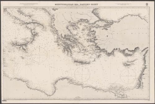 Mediterranean Sea, eastern sheet [cartographic material] / compiled from the most recent surveys 1880 ; engraved by Davies & Company