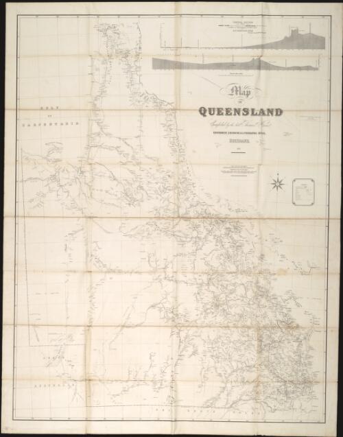 Map of Queensland [cartographic material] / compiled by the late Thomas Ham