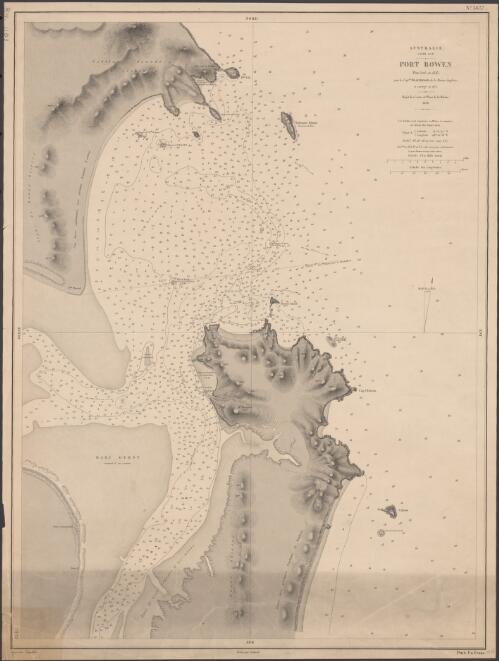 Australie, Côte Est. Port Bowen [cartographic material] / plan levé en 1843 par le Capne. Blackwood de la Marine anglais et corrigé en 1873 ; gravé par Chapellier ; écrit par Vialard