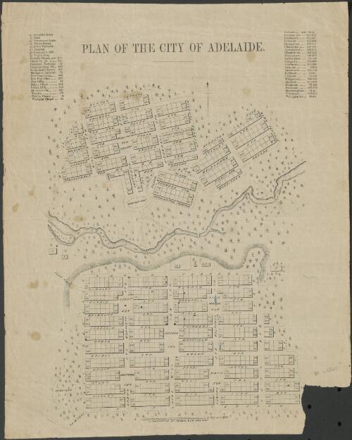 Plan of the city of Adelaide [cartographic material]