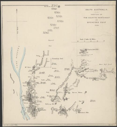 South Australia, sketch of the country north-east of Spencers Gulf, 1854 [cartographic material]