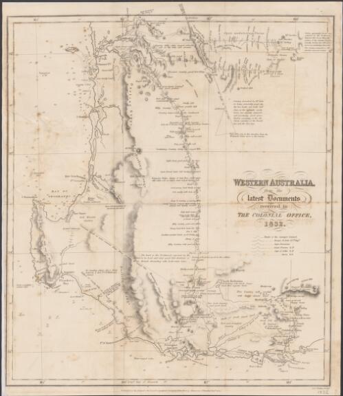 Western Australia from the latest documents received in the Colonial Office, 1832 [cartographic material] / J. & C. Walker, sculpt