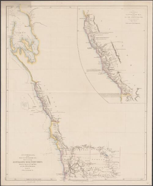 Australia, from Swan River to Shark Bay embracing Australind with Port Grey [cartographic material] : from the surveys of Capt.n Grey, and other official documents / drawn by John Arrowsmith